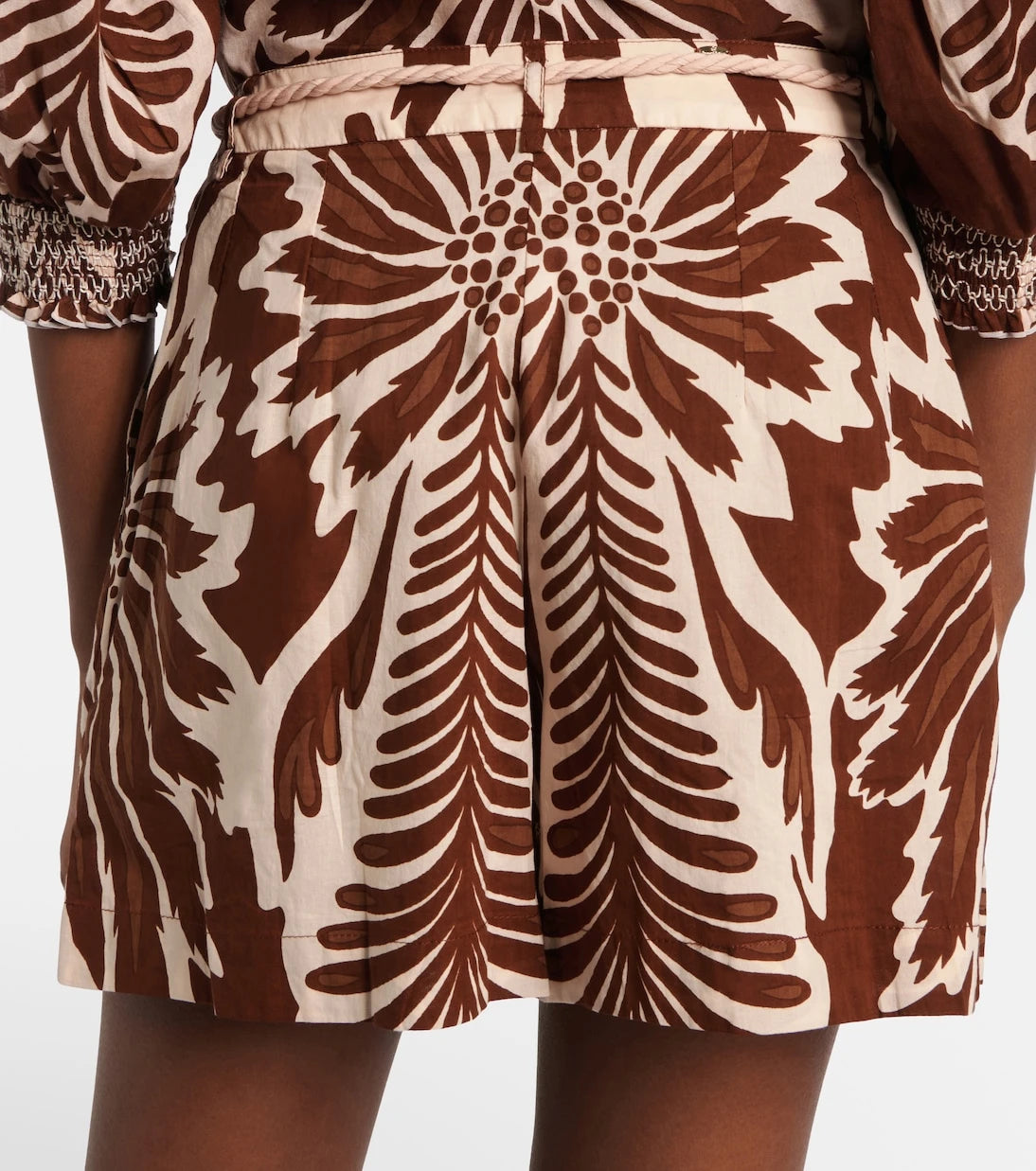Poupette St Barth - Chantal printed belted cotton shorts