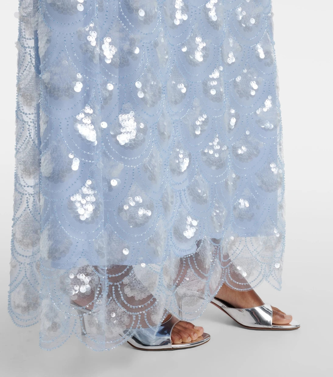 Rotate - Scalloped embellished maxi dress