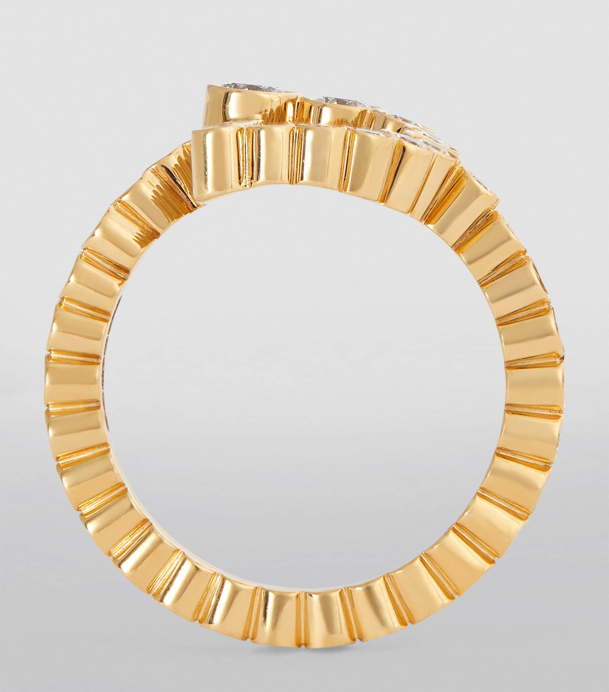 Yellow Gold and Diamond Ensemble 'D' Ring