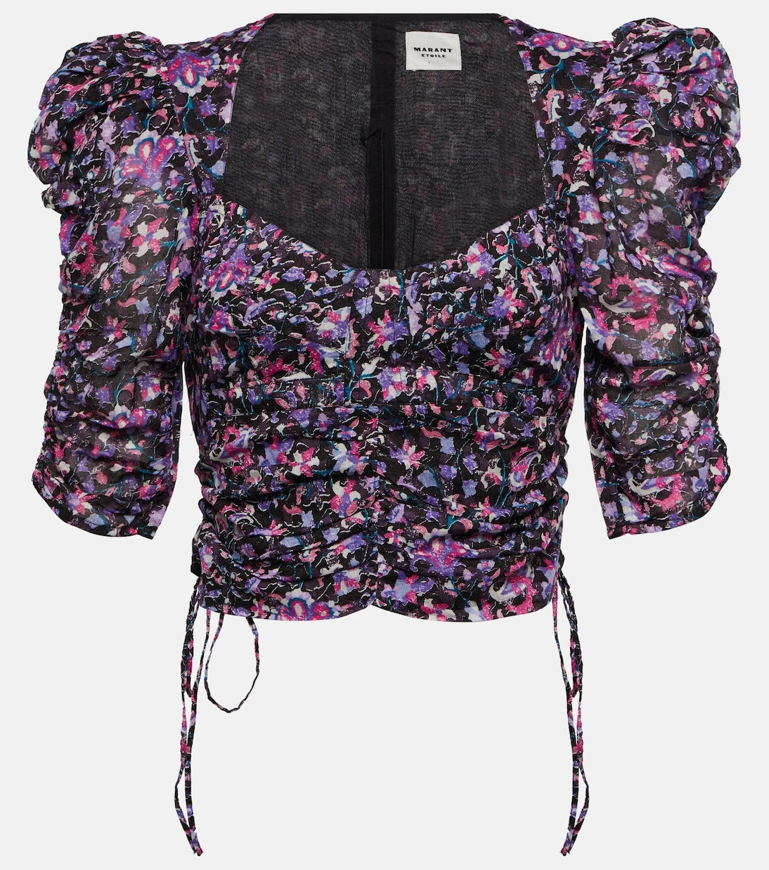 Marant Etoile - Galaor floral cotton crop top