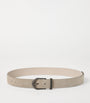 Brunello Cucinelli Beige Sueded Calfskin Belt