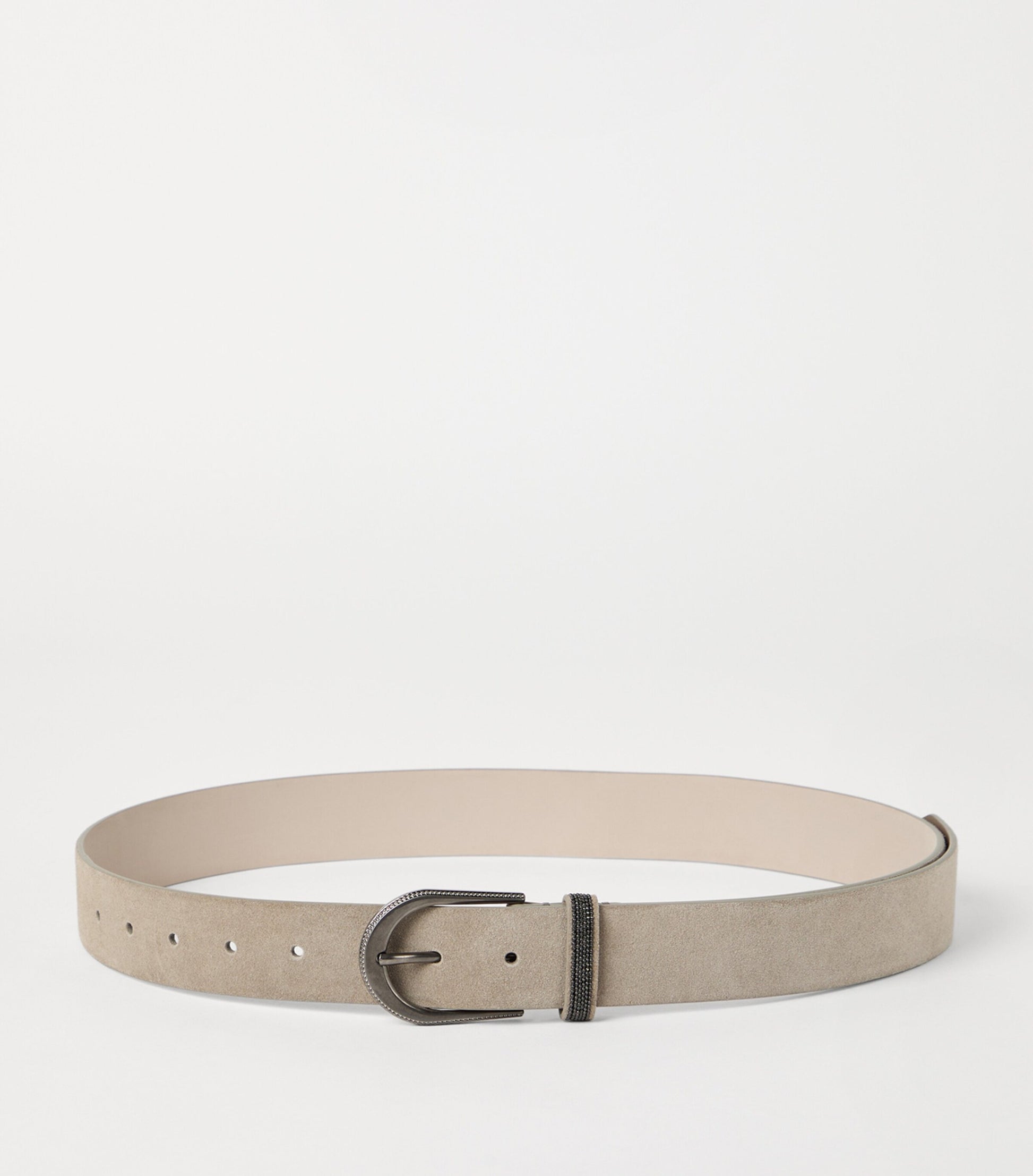 Brunello Cucinelli Beige Sueded Calfskin Belt