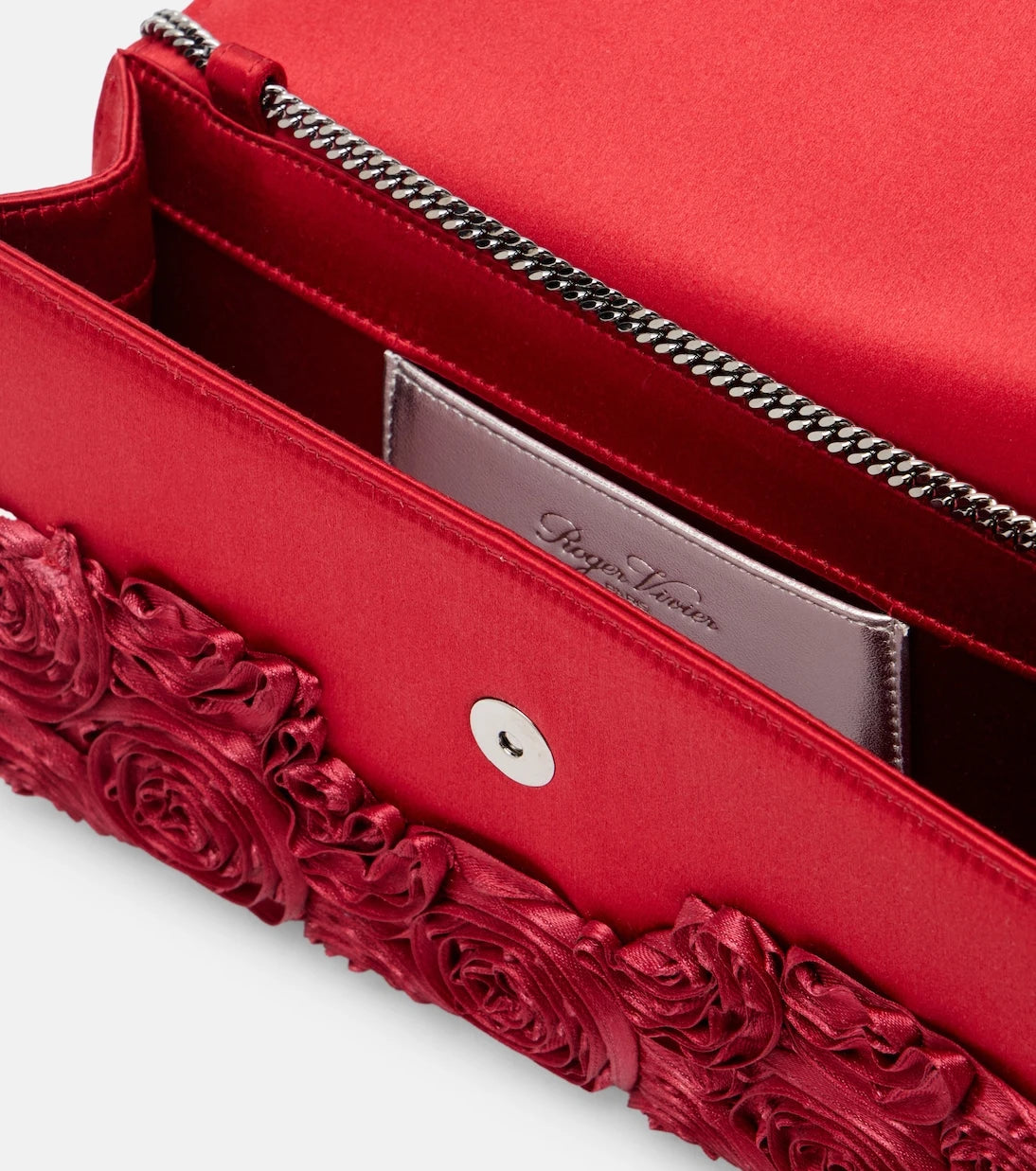Roger Vivier - Rose Vivier embellished satin clutch