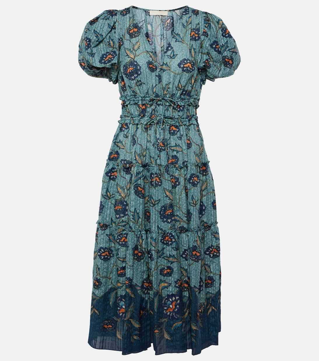 Ulla Johnson - Eloisa puff-sleeve cotton-blend midi dress