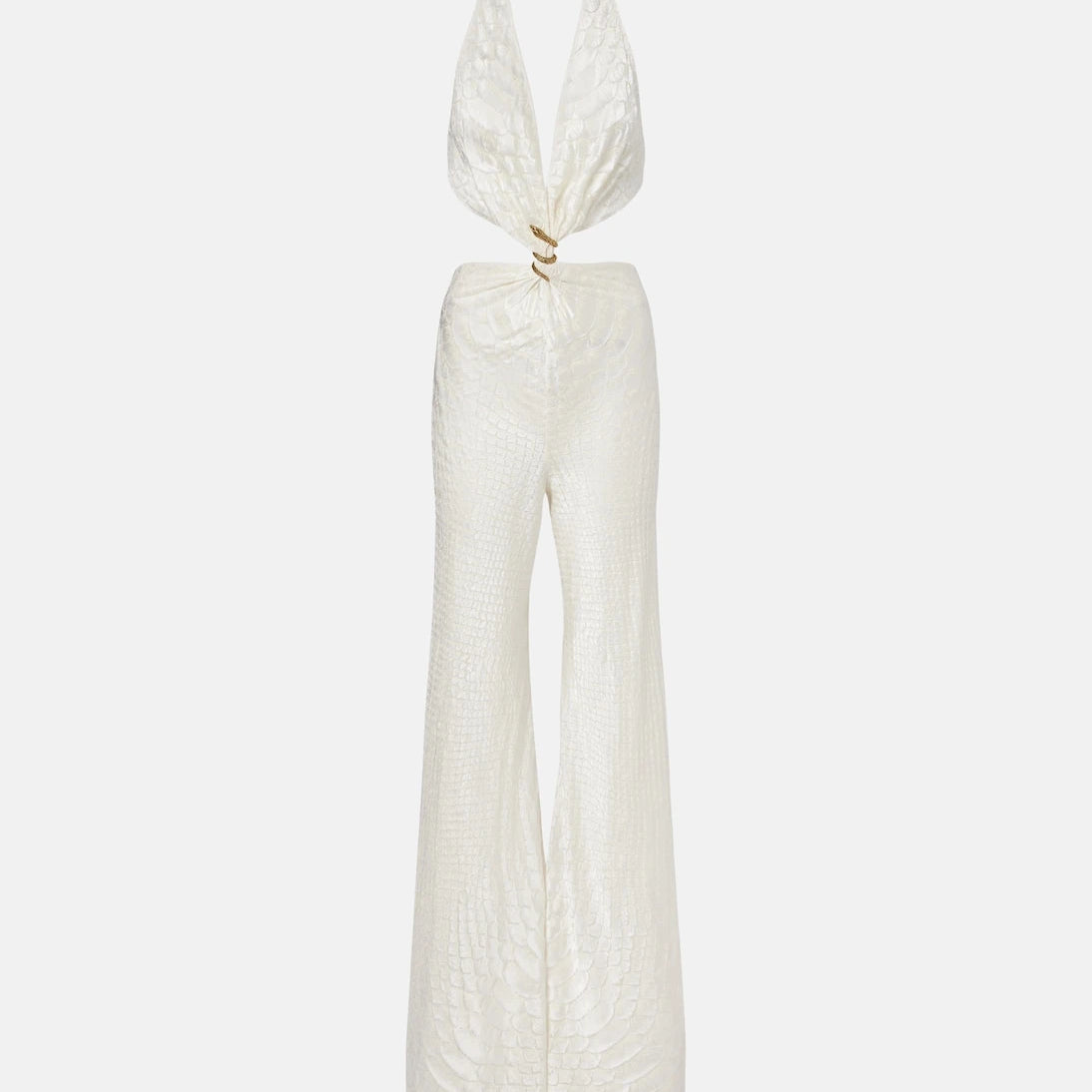 Roberto Cavalli - Embellished halterneck jumpsuit