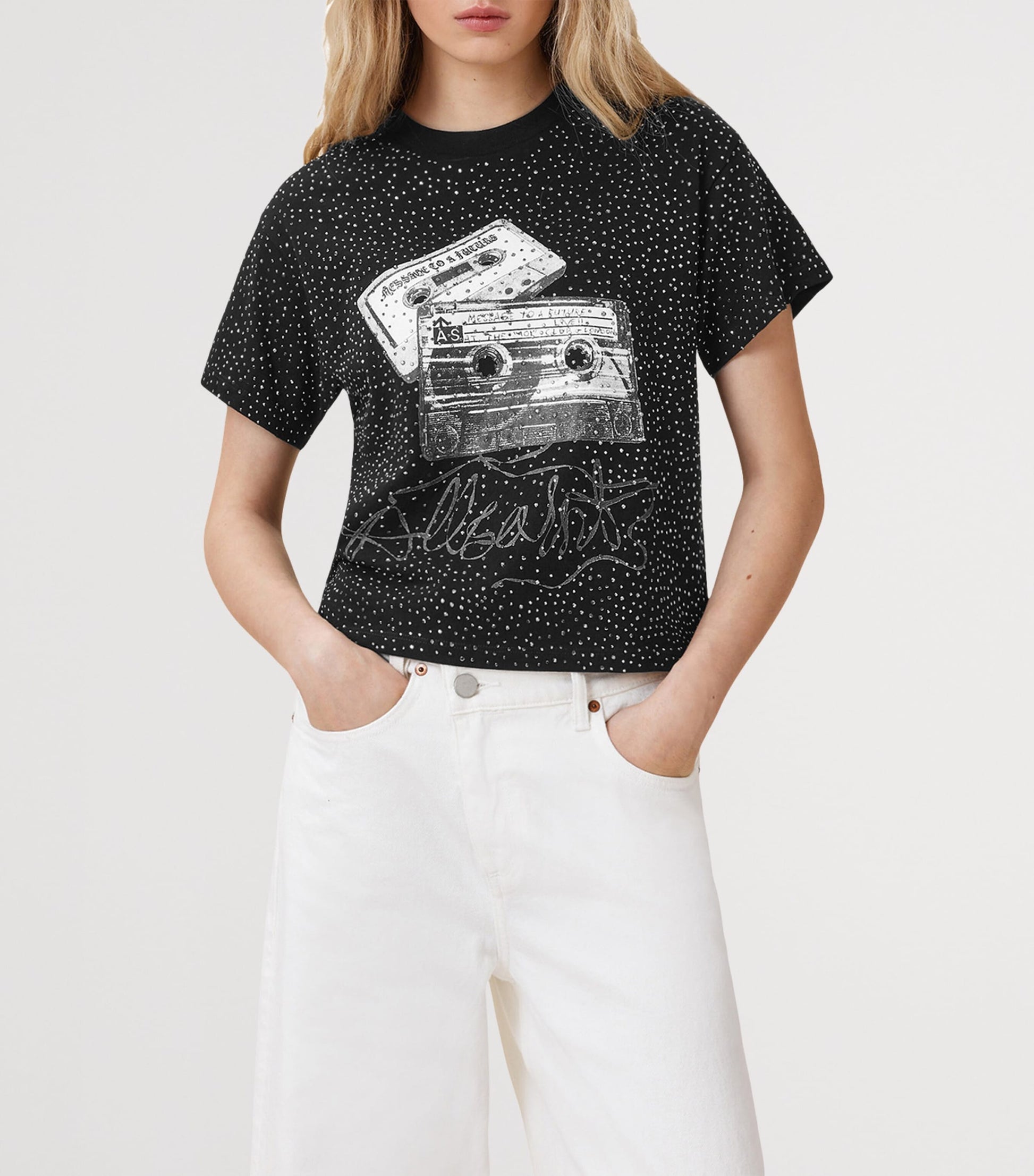 Black Reel Elle Embellished T-Shirt