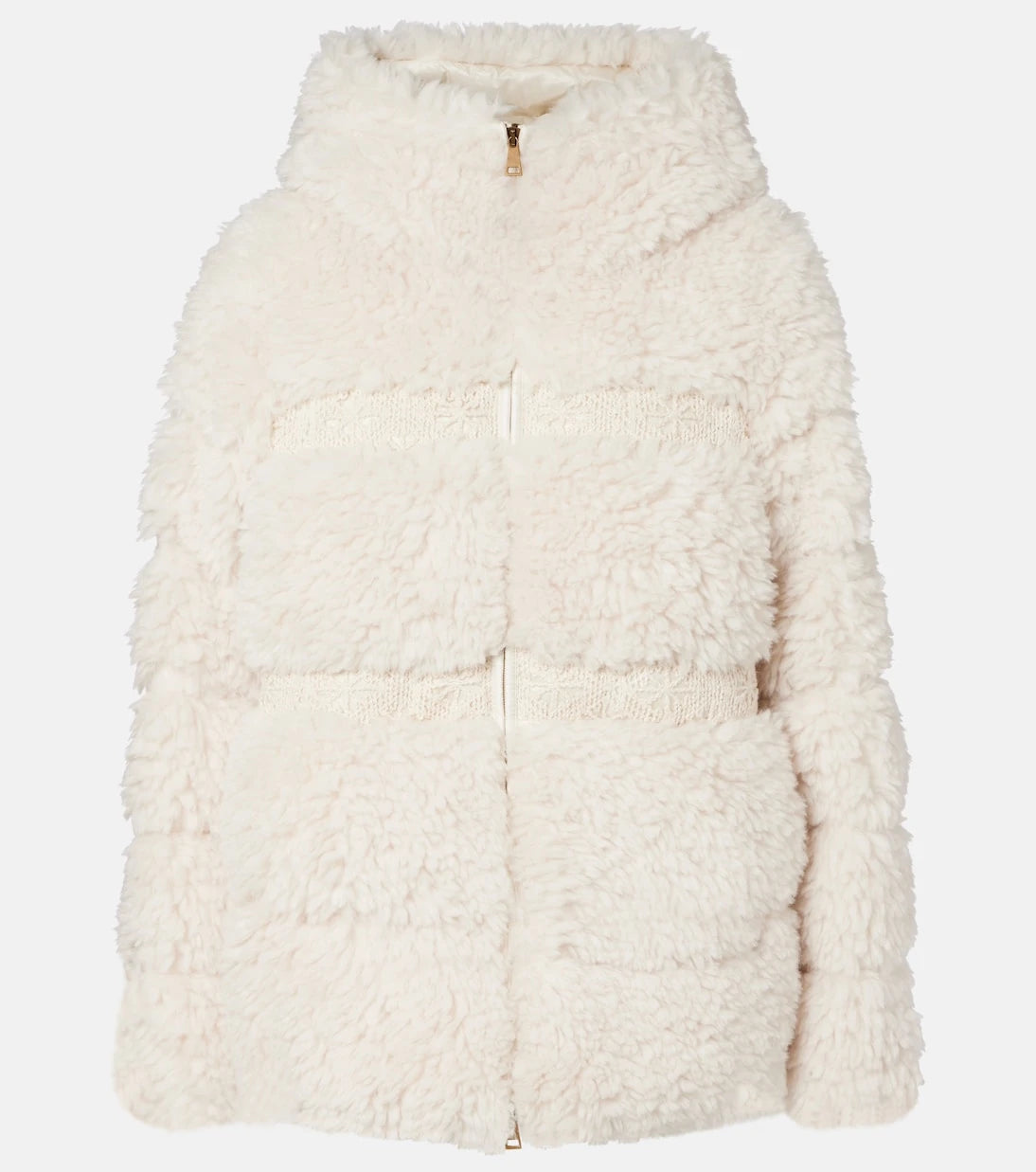 Moncler - Verie makrome peluş kuş tüyü mont