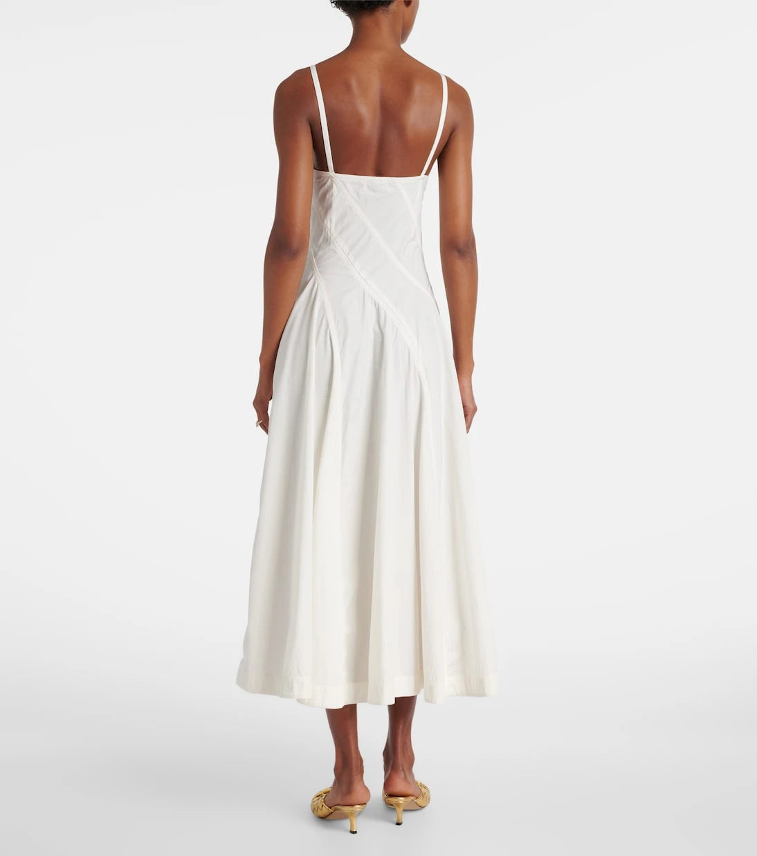 Bottega Veneta - Paneled cotton-blend midi dress