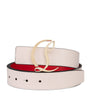 Red CL Logo Leather Belt