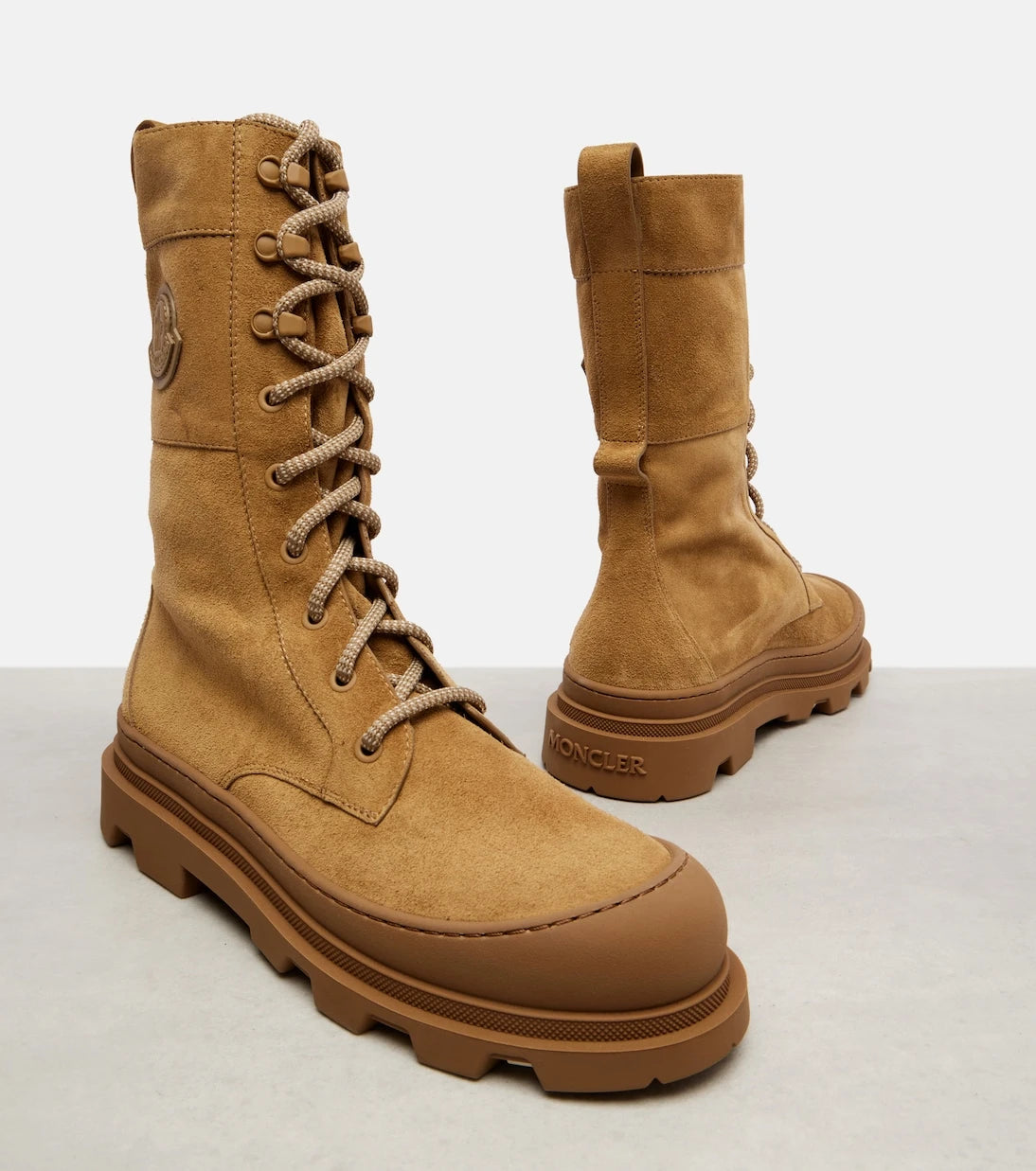Moncler - Vera suede combat boots