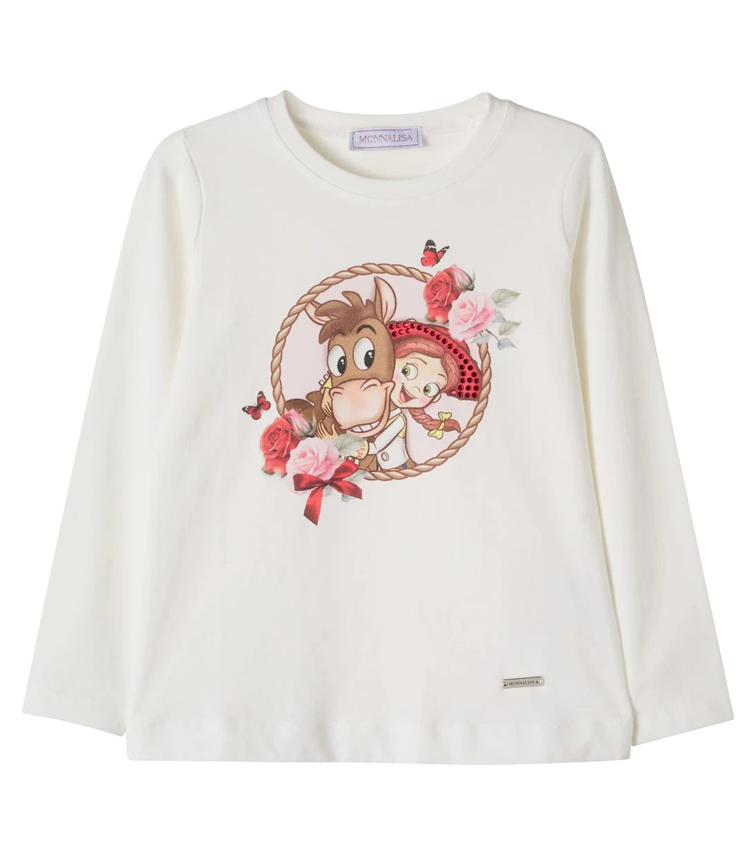 Monnalisa - Printed cotton-blend jersey T-shirt