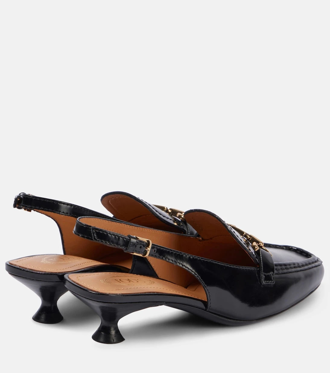 Tod's - 35 leather slingback pumps