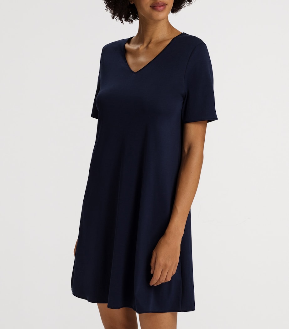 Cotton Short-Sleeve Nightdress DEEP NAVY