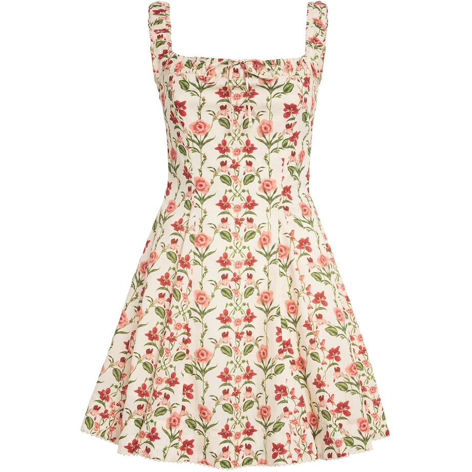 Multi Cotton Floral Mini Dress