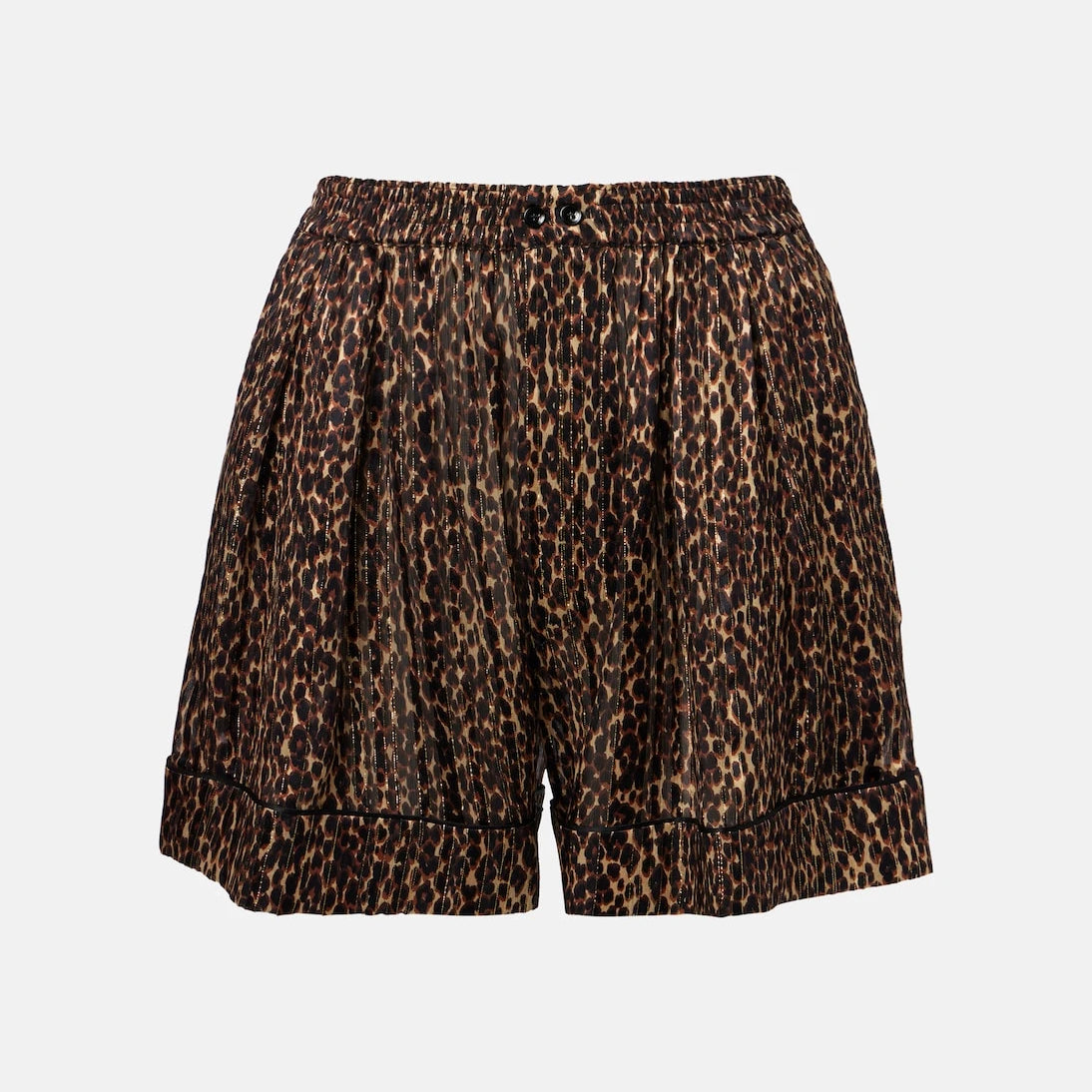 Saint Laurent - Leopard-print silk shorts