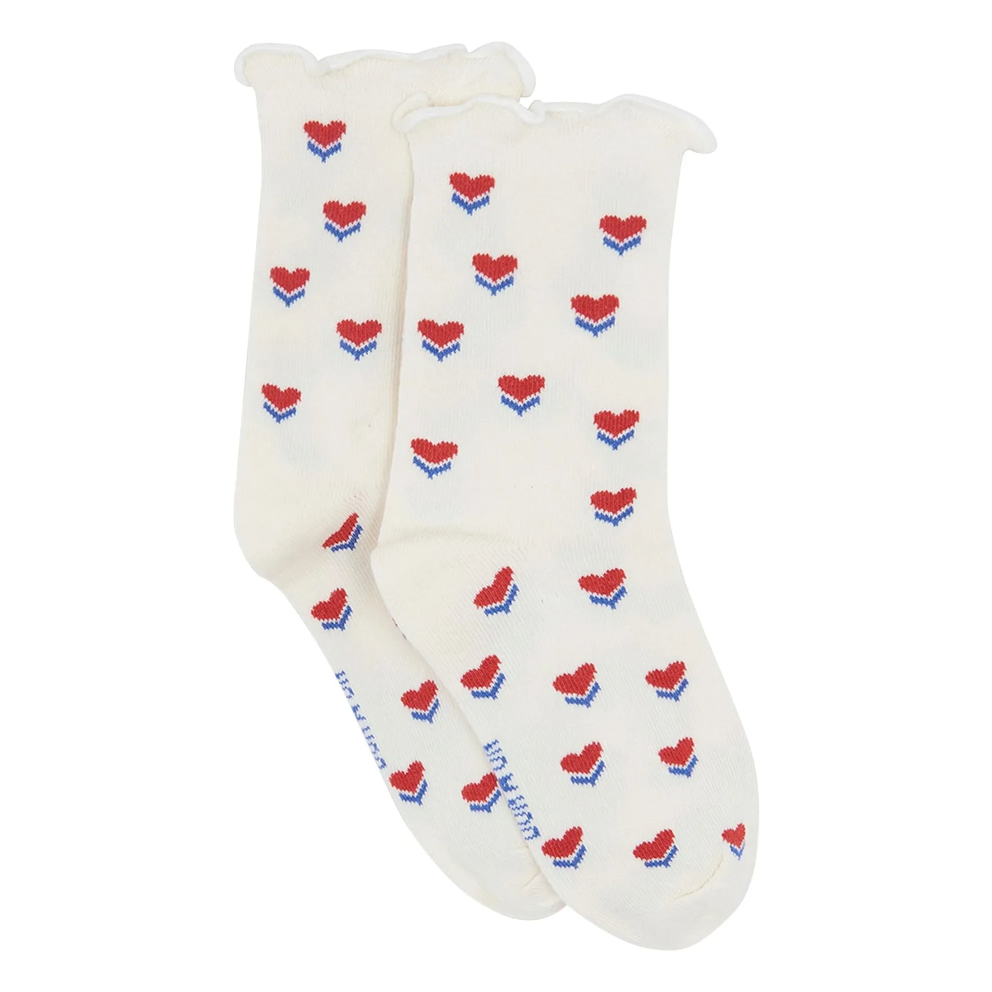 Bonton - Mini Hearts Socks | Ecru