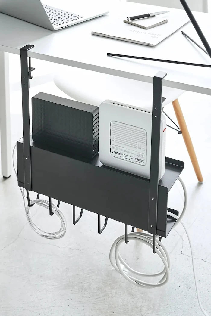 Yamazaki Smart Masa Altı Kablo ve Router Düzenleyici 40 x 11,5 x 43 cm