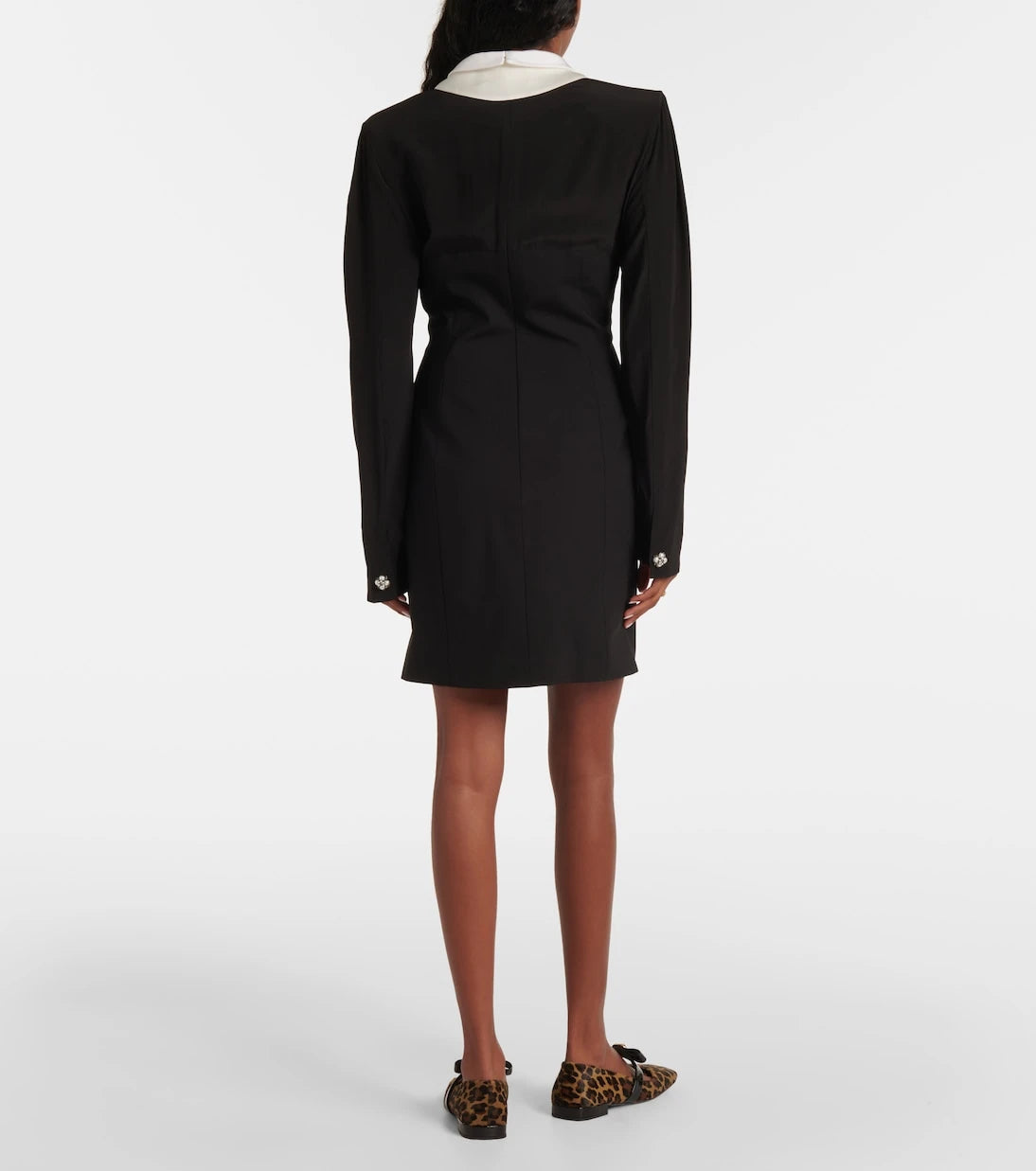 Versace - Silk and wool-blend minidress