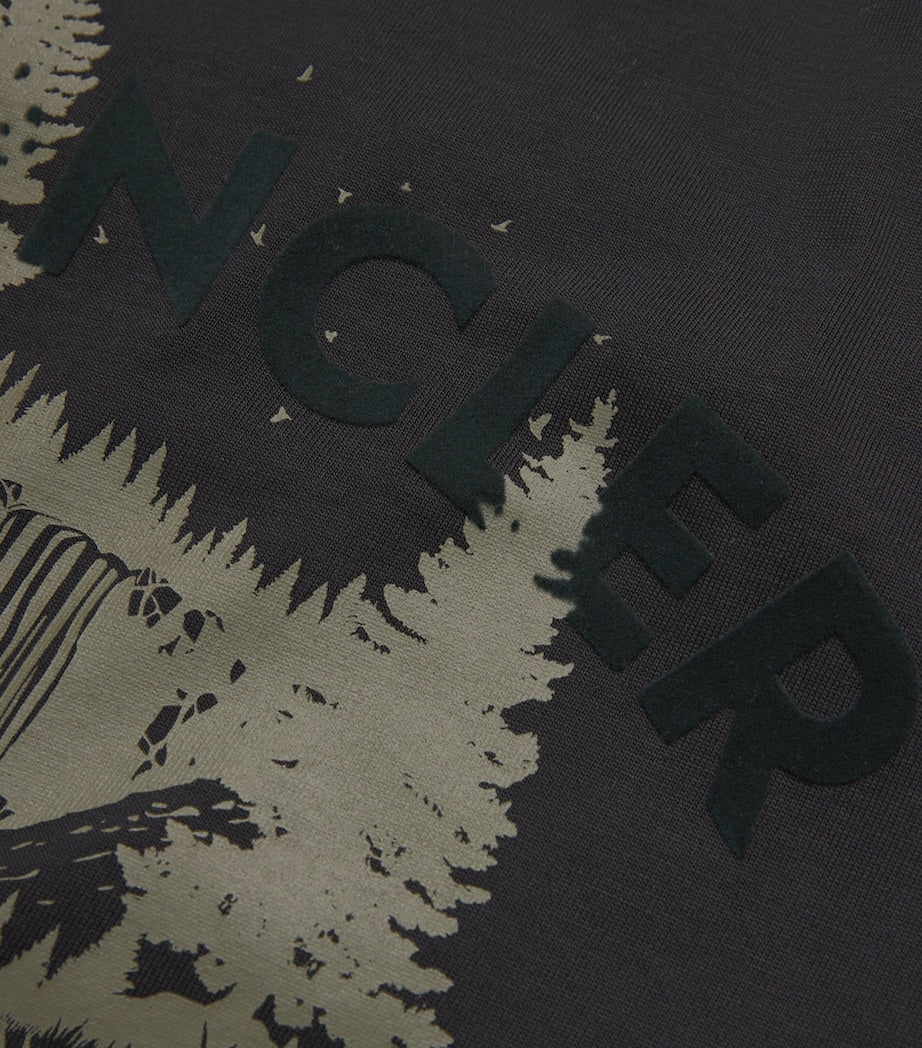 Moncler Organic Cotton Logo Long-Sleeve T-Shirt