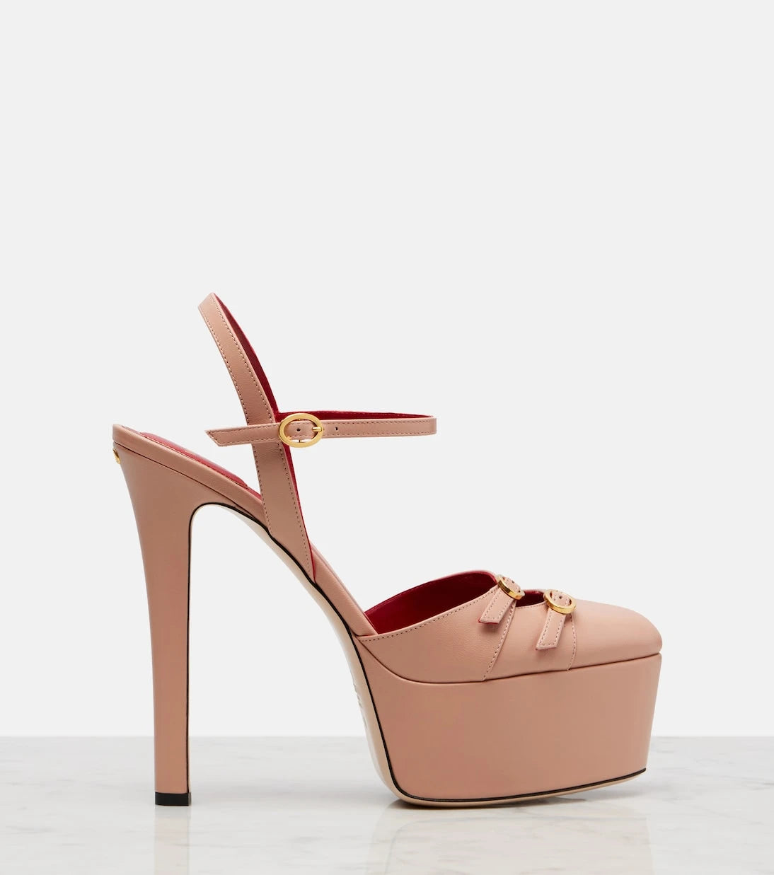 Valentino Garavani - Crasher 145 leather platform pumps