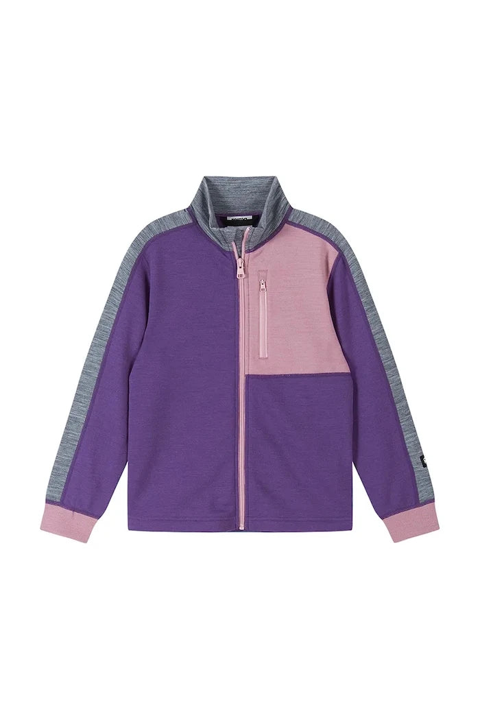 Çocuklar için merinos yünlü fermuarlı sweatshirt Merin