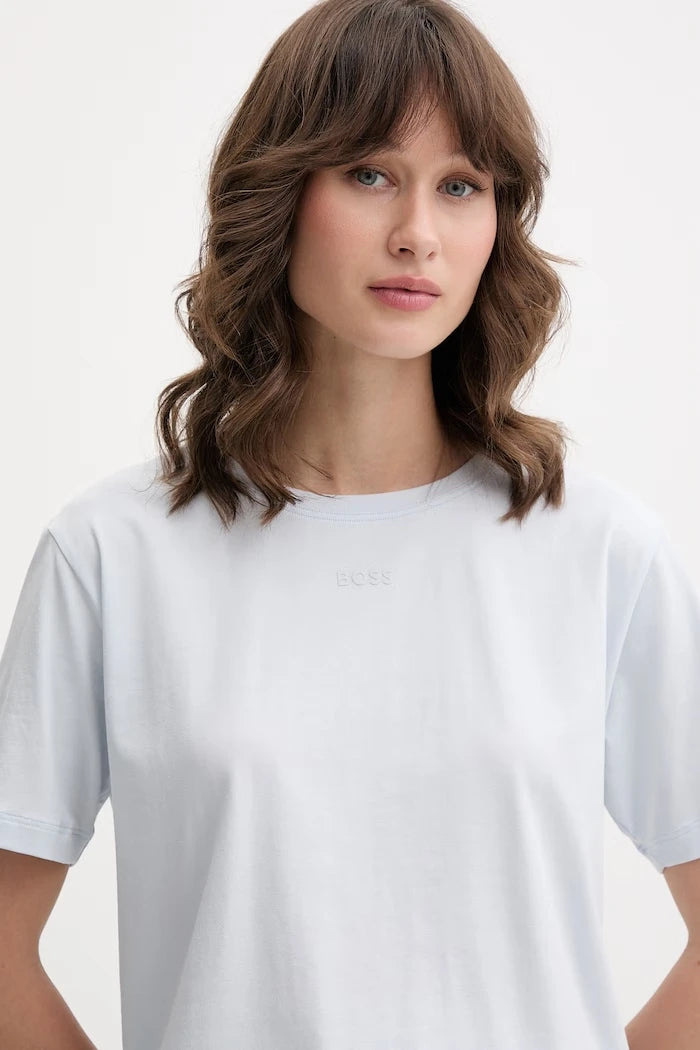BOSS Kadın Pamuk Elastan CI T-Shirt