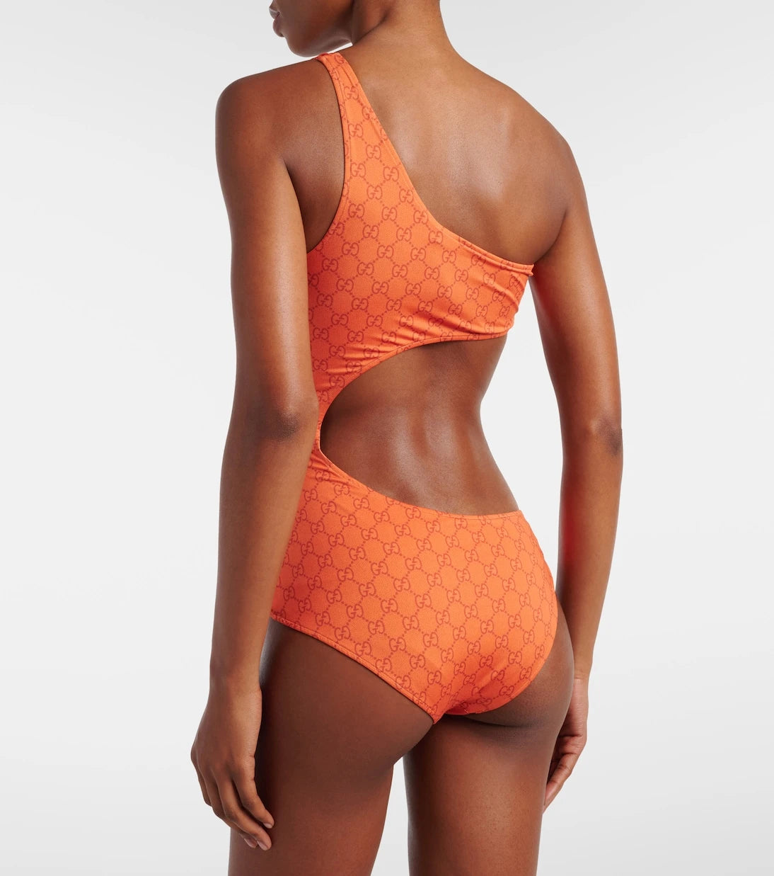 Gucci - GG cutout one-shoulder swimsuit