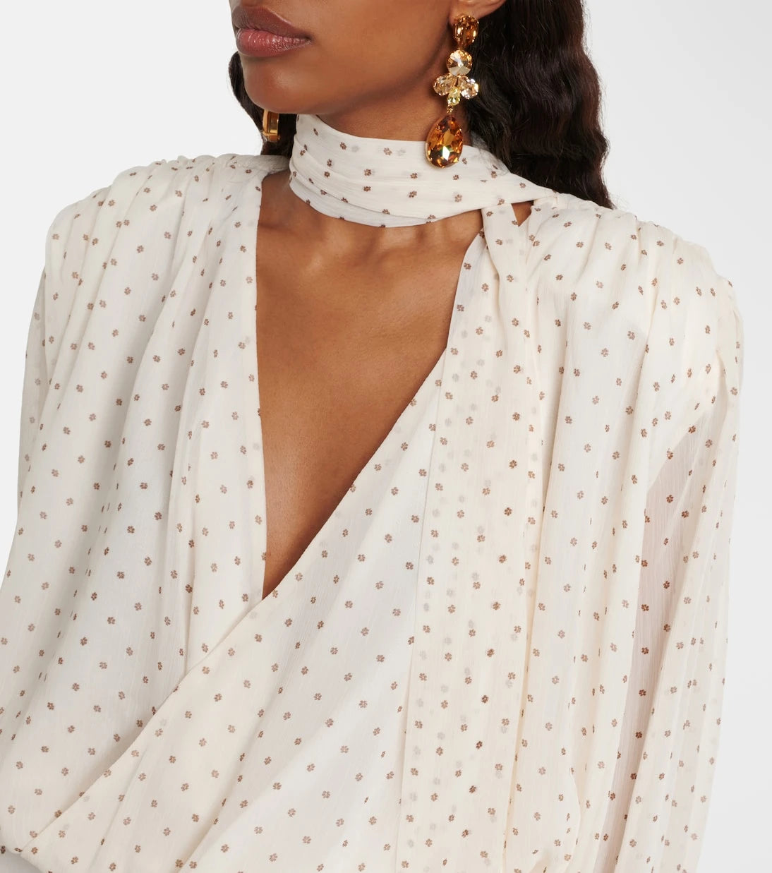 Rotate - Floral scarf-detail minidress