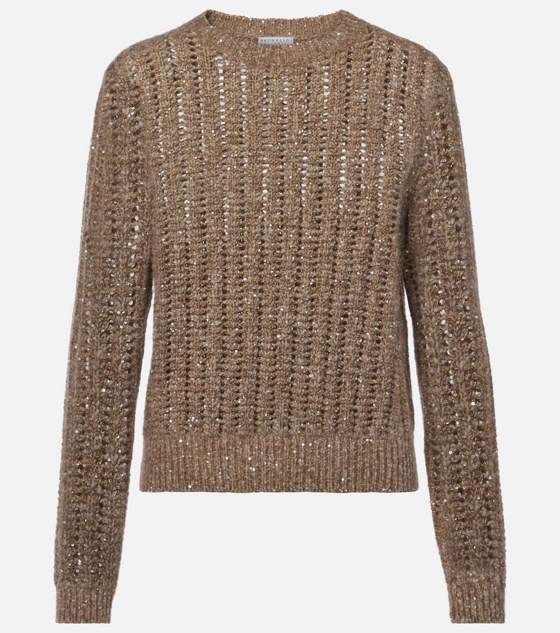 Brunello Cucinelli - Open-knit sequined sweater