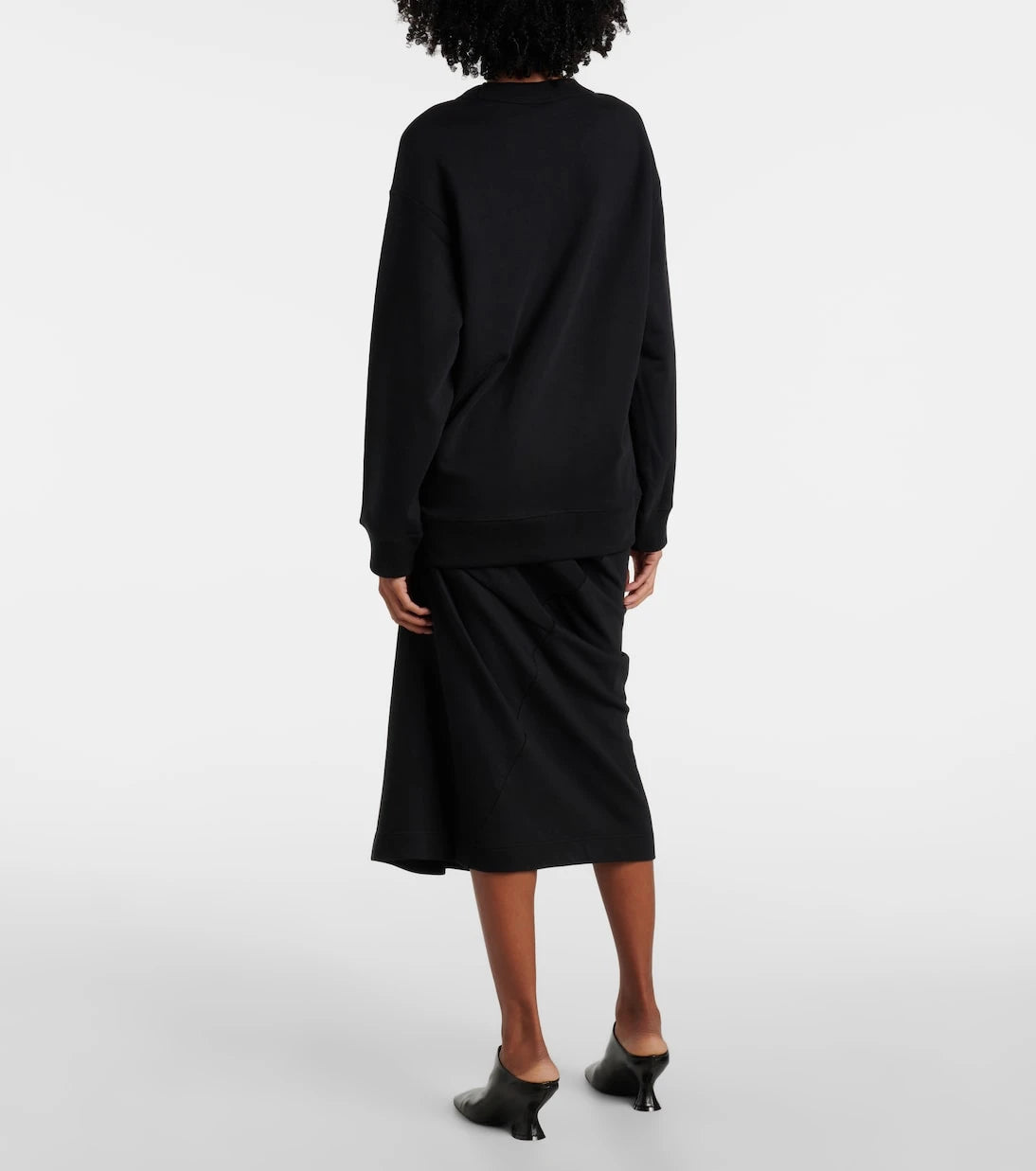 Dries Van Noten - سترة قطنية مكشكشة ومزينة بالترتر