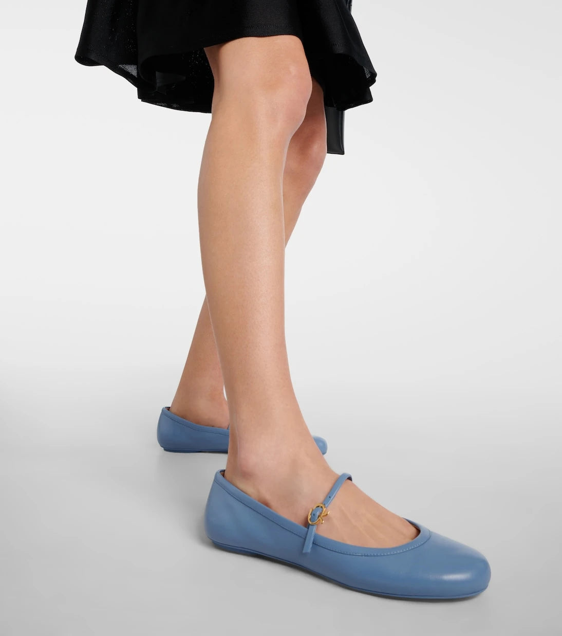 Gianvito Rossi - Carla leather Mary Jane flats