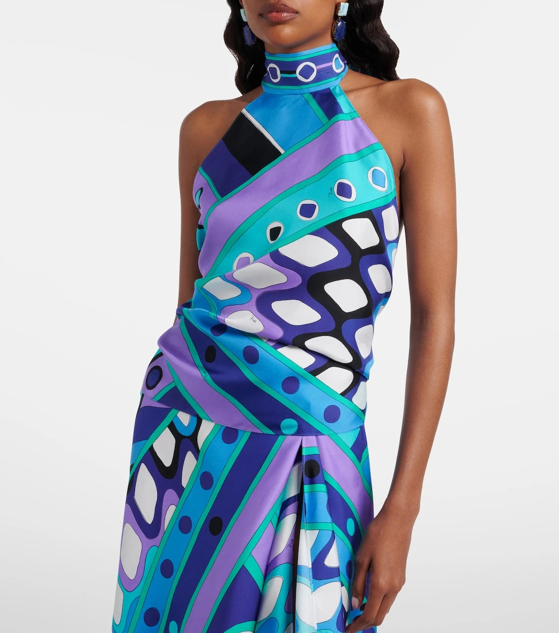Pucci - Vivara silk twill halterneck top