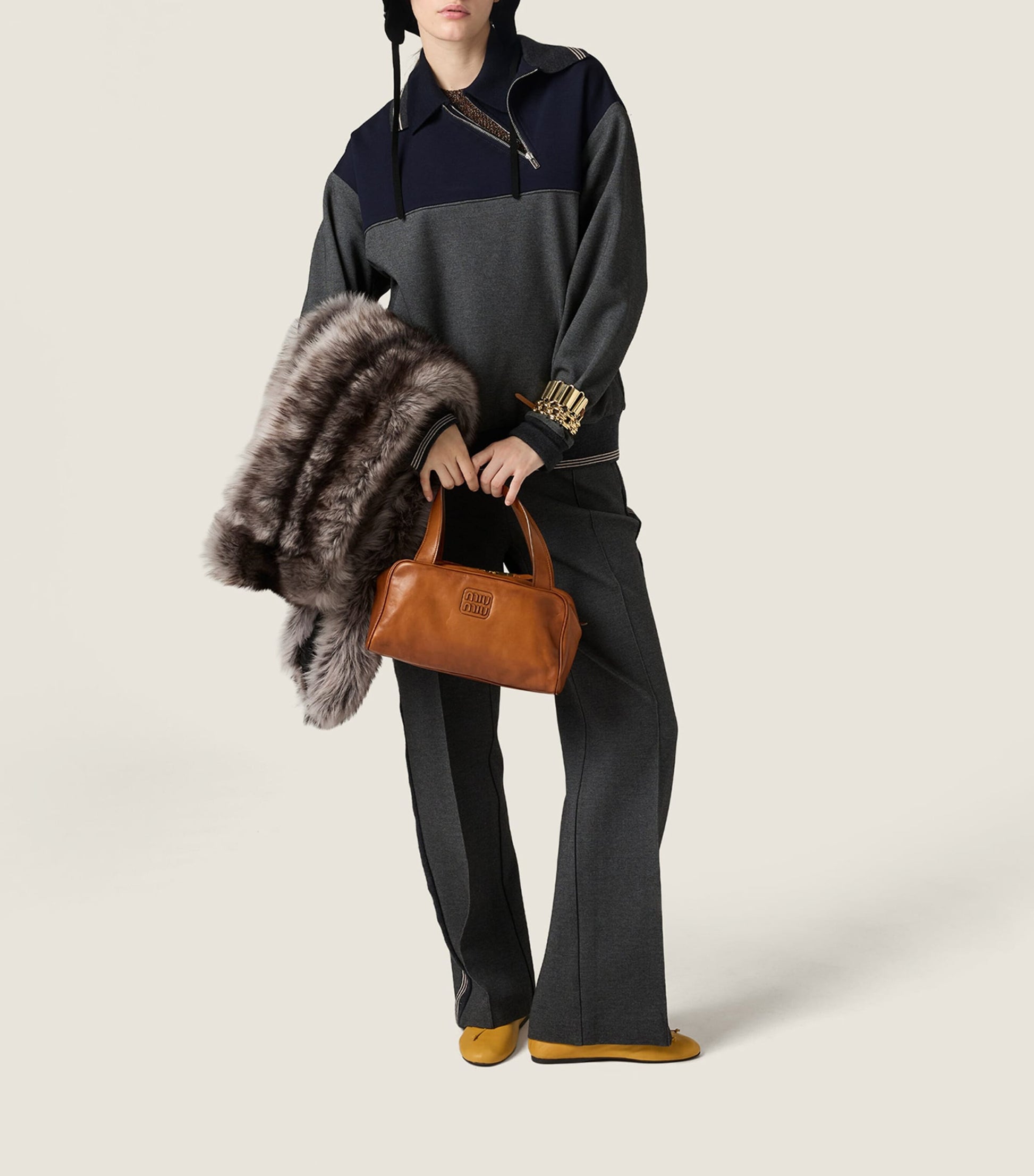 Brown Leather Top-Handle Bag