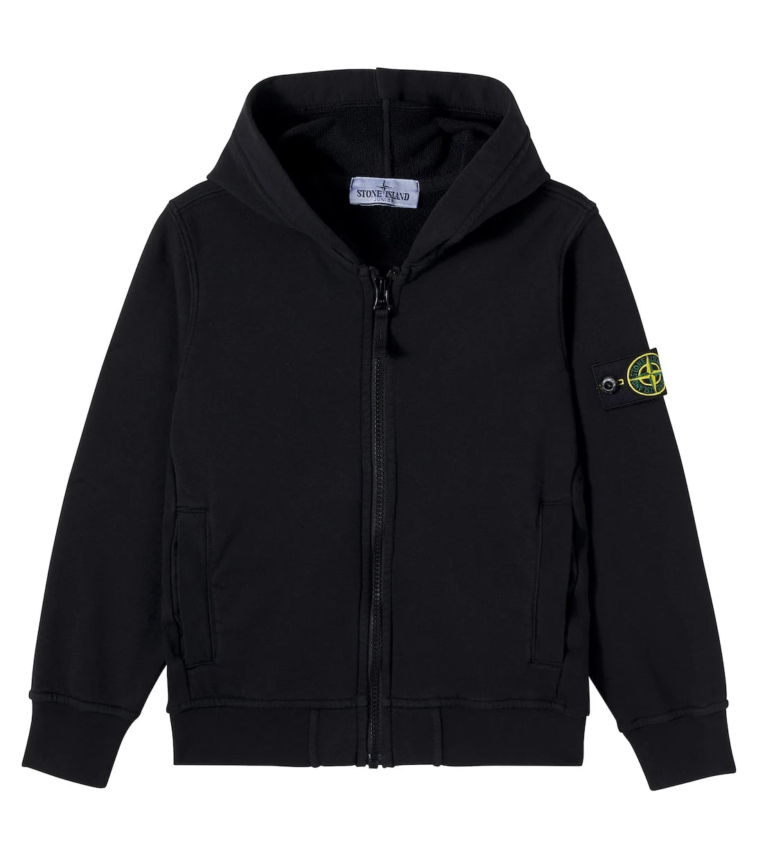 Stone Island Junior - Compass cotton jersey zip-up hoodie