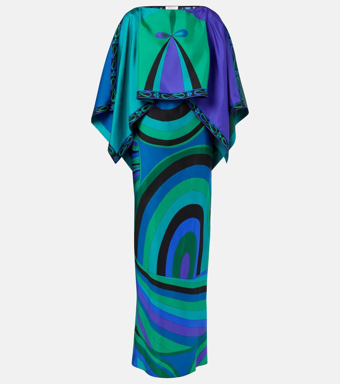 Pucci - Iride silk twill maxi dress and cape set
