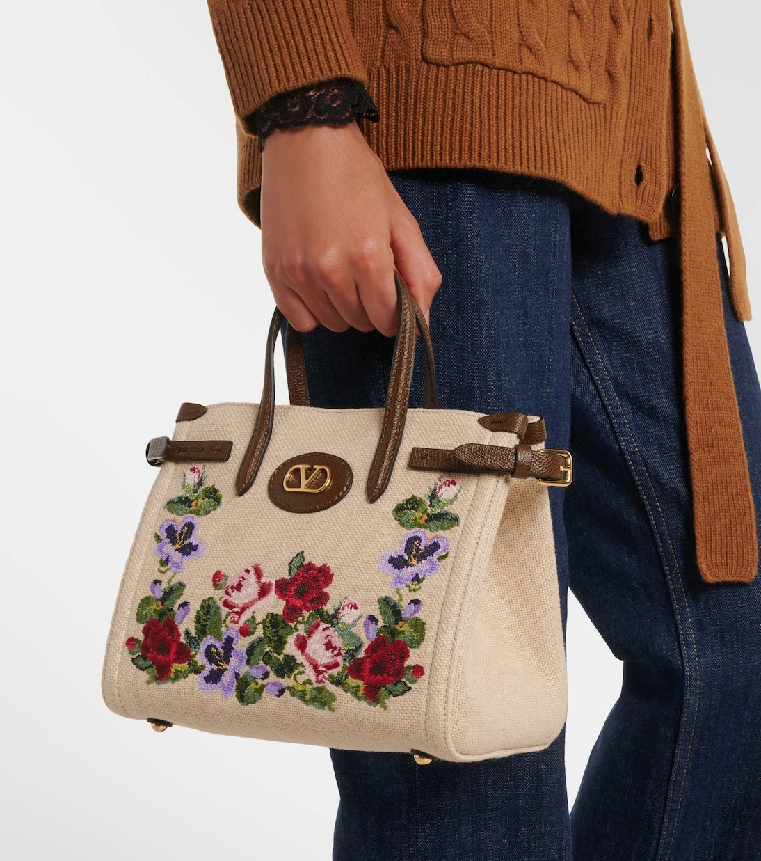 Valentino Garavani - Antibes Medium canvas top-handle bag