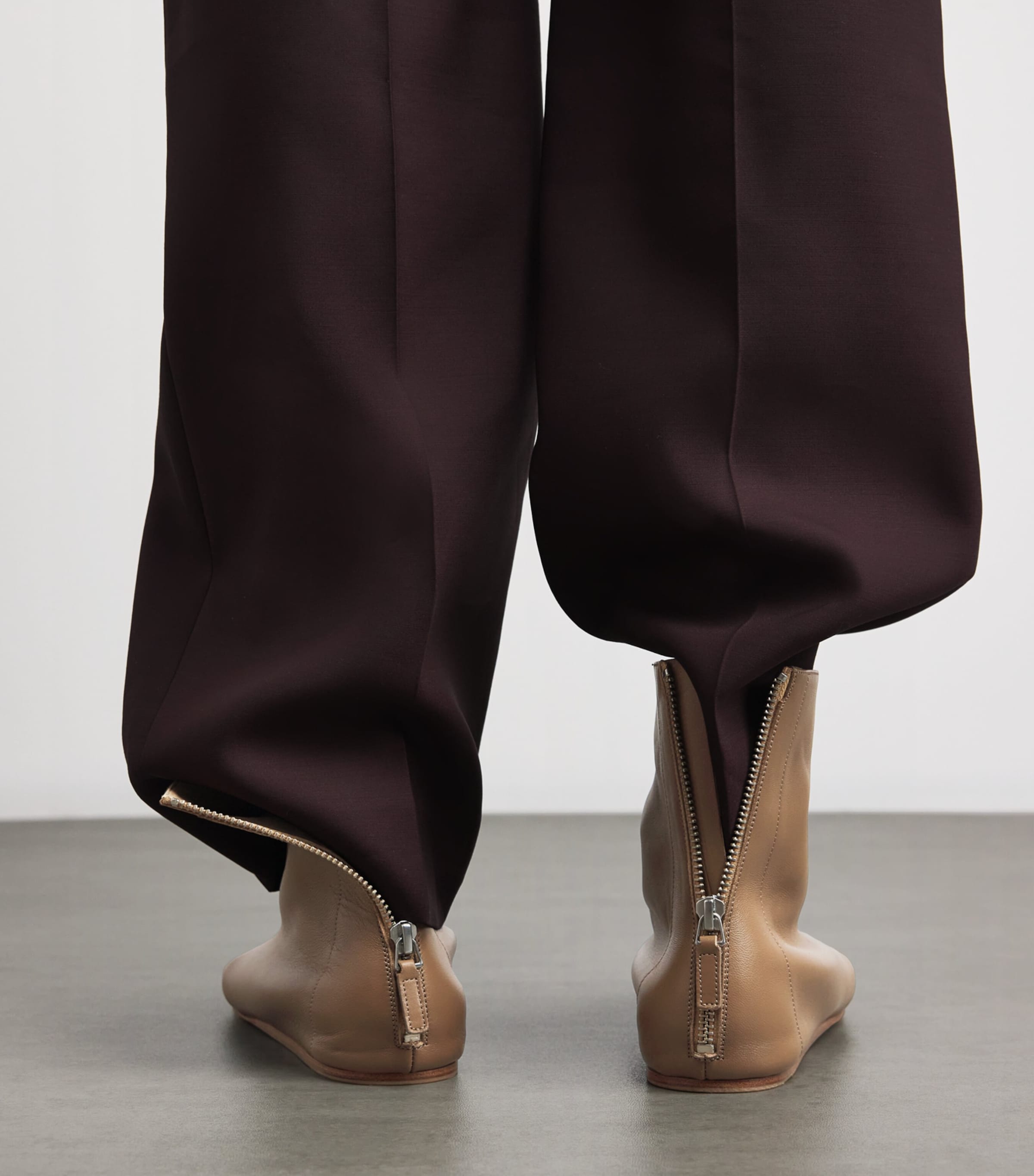 Leather Luna Boots TAUPE