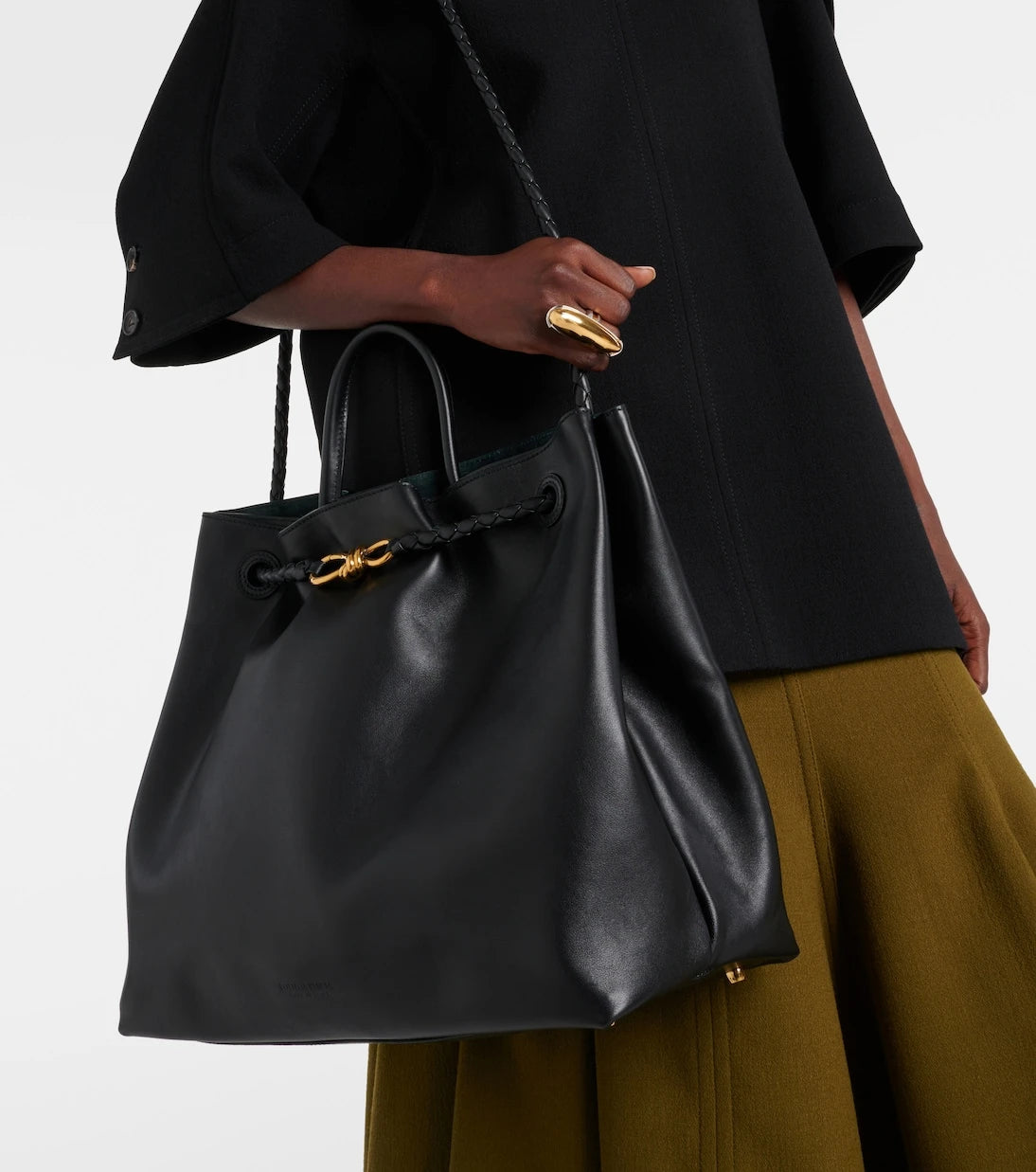 Bottega Veneta - حقيبة أنديامو الكبيرة من الجلد