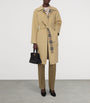 Burberry Beige Wool Reversible Hooded Wrap Coat