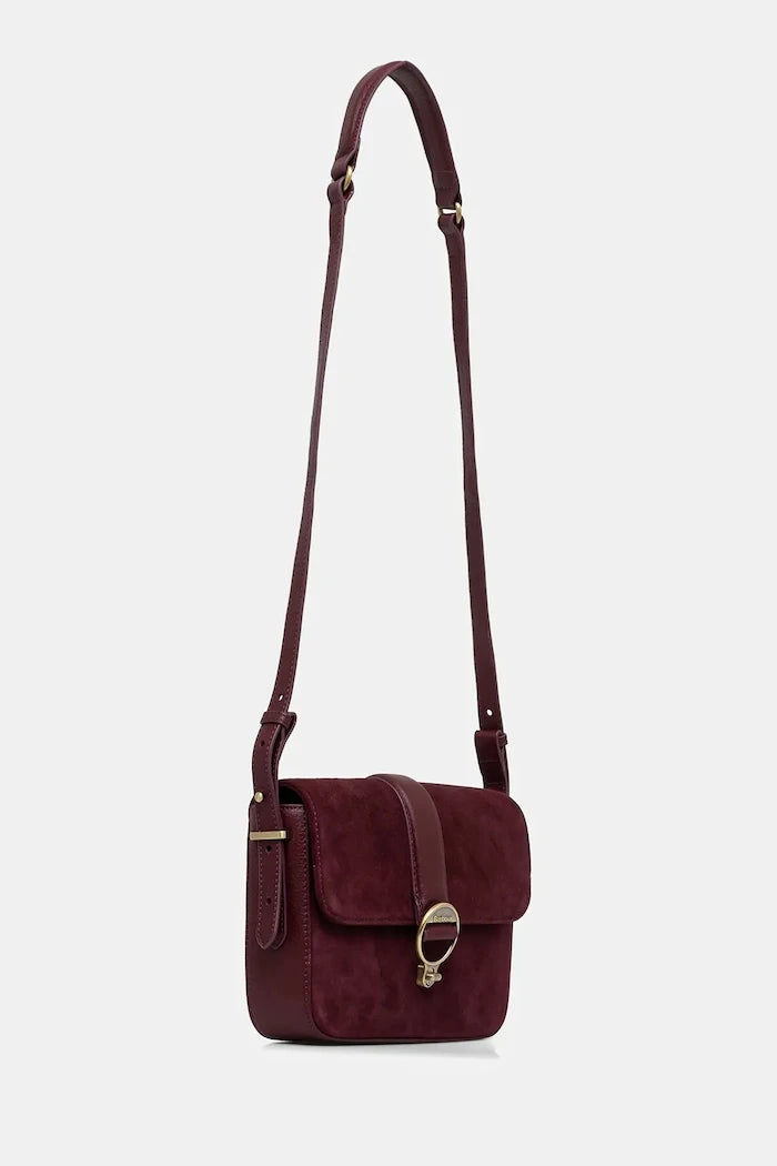 Велурена чанта Barbour Rosa