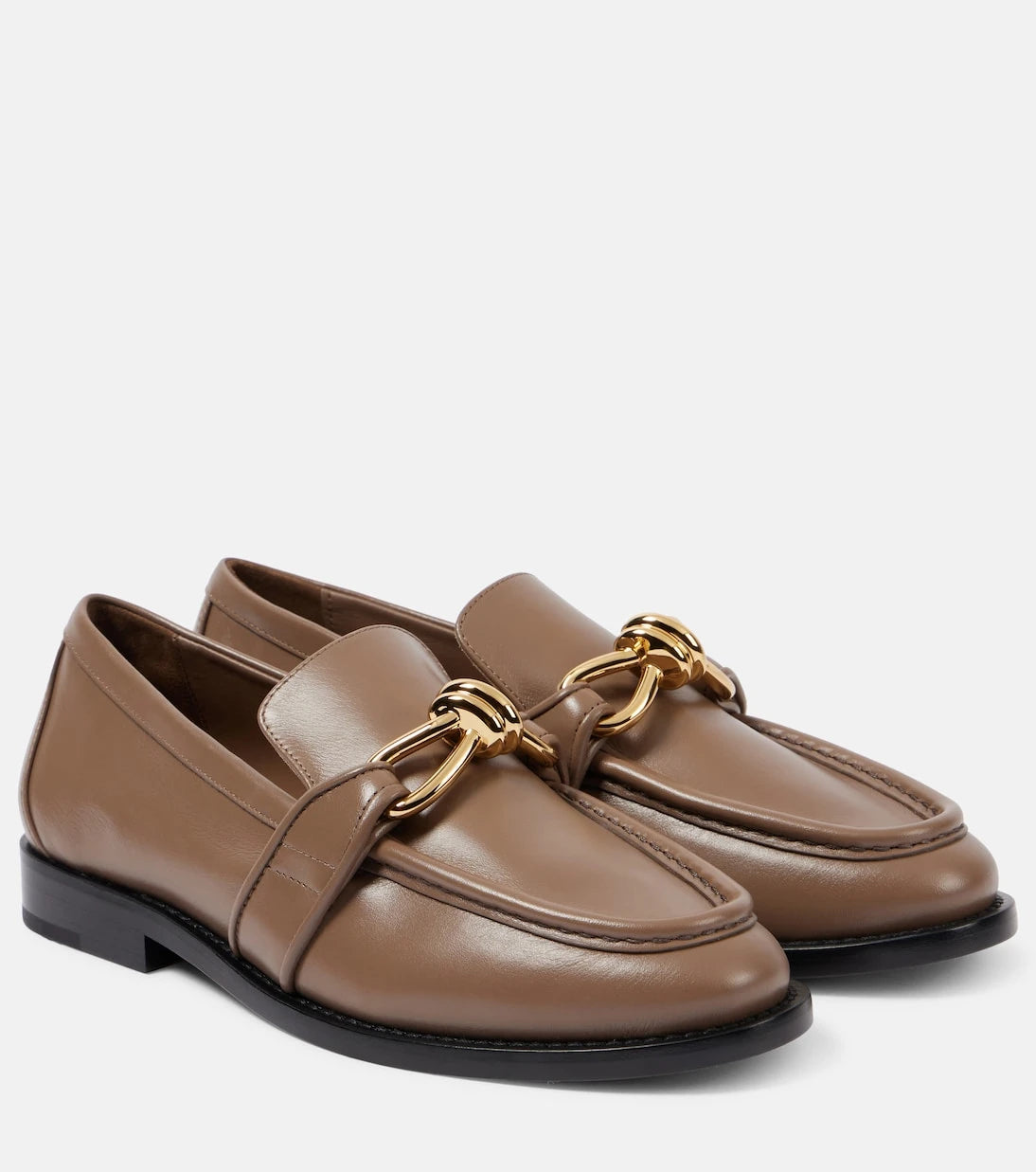 Bottega Veneta - حذاء لوفرز أستير نوت الجلدي