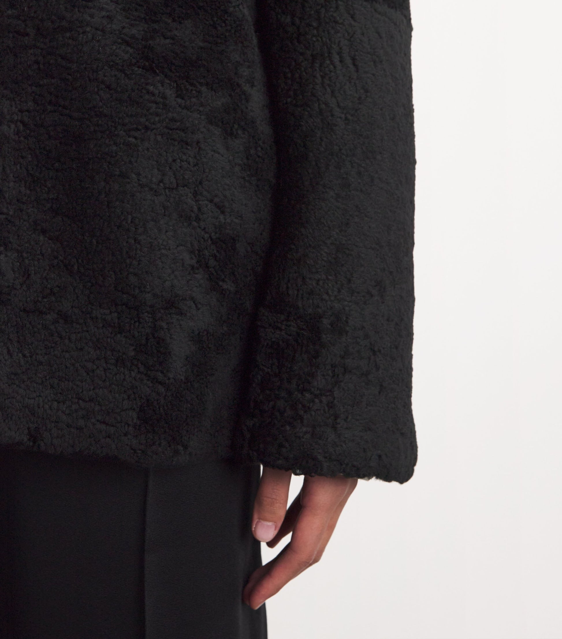 Toteme Black Shearling Teddy Jacket