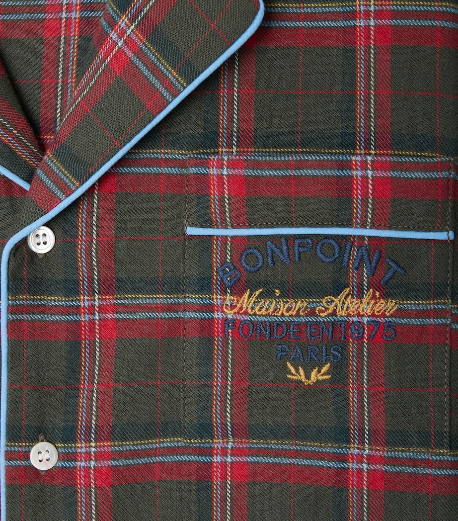 Cotton Plaid Pyjama Set (4-8 Years)