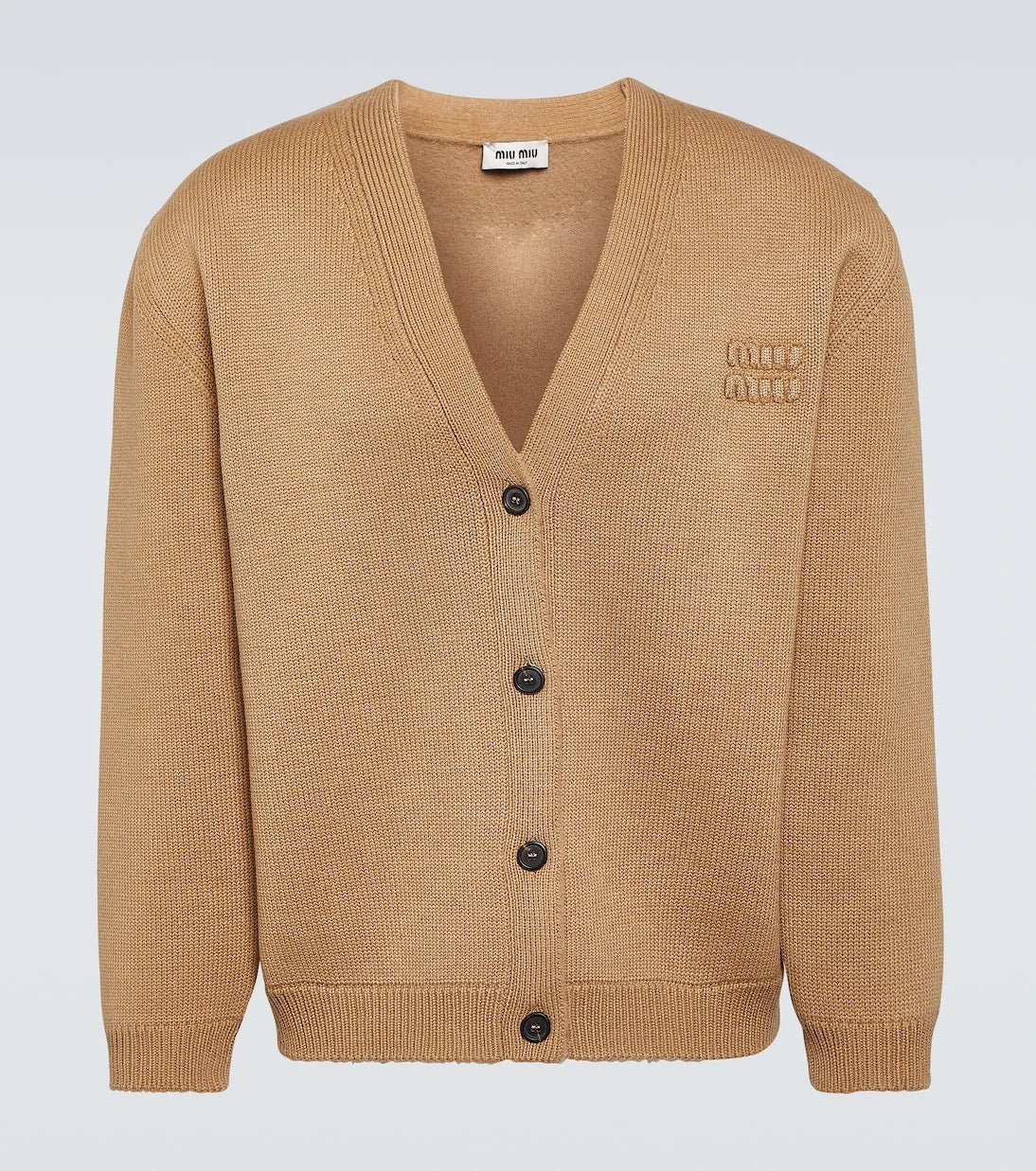 Miu Miu - Logo wool-blend cardigan