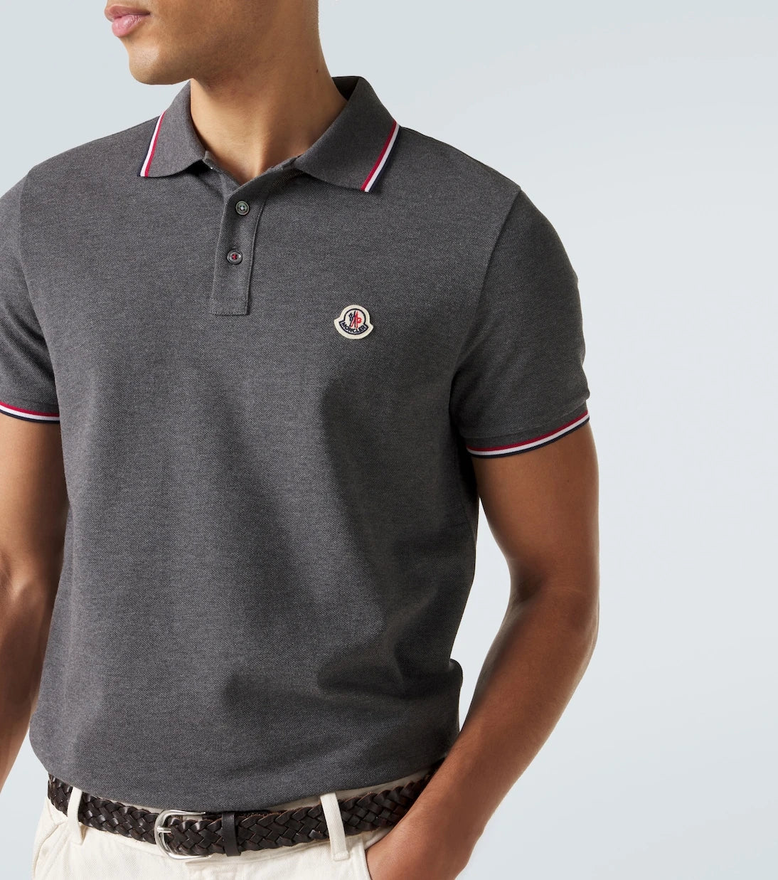 Moncler - Logo cotton piqué polo shirt