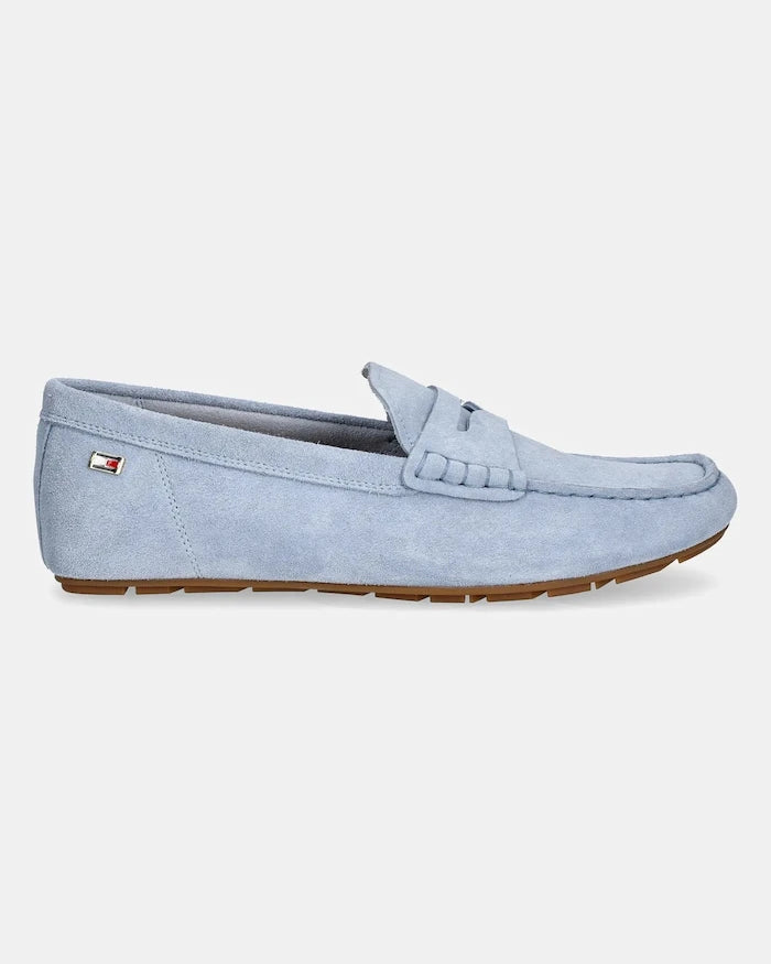 Tommy Hilfiger Kadın Süet Mokasen FLAG SOFT SUEDE DRIVER LOAFER