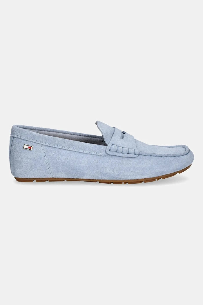 Tommy Hilfiger Kadın Süet Mokasen FLAG SOFT SUEDE DRIVER LOAFER