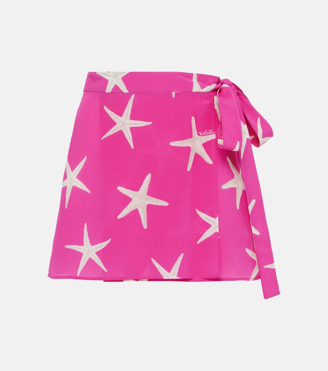 Valentino - Printed silk wrap skirt