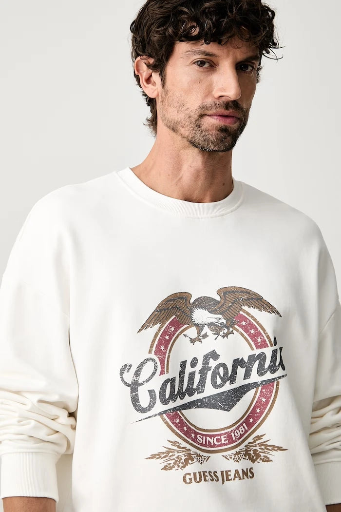 Guess Jeans erkek pamuklu sweatshirt