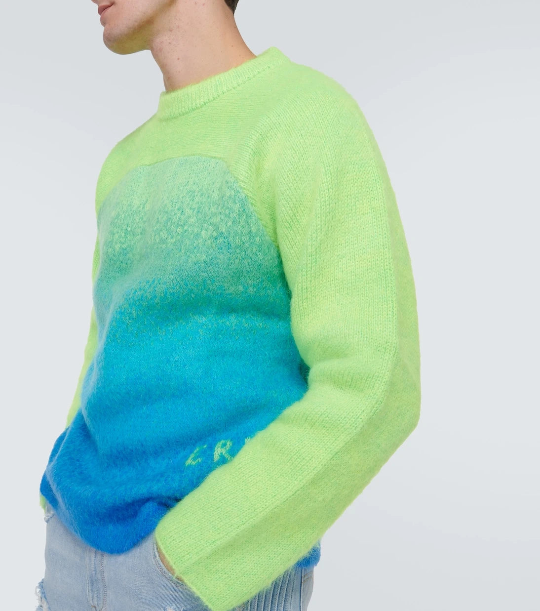 ERL - Rainbow knitted mohair-blend sweater